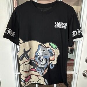 RGSTR Limited Edition‎ Black T-Shirt Split Face Size Medium